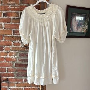 A.P.C.E. APART Cream Smocked-Neck Tunic